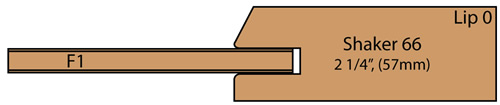 cross section of Henegan cabinet door